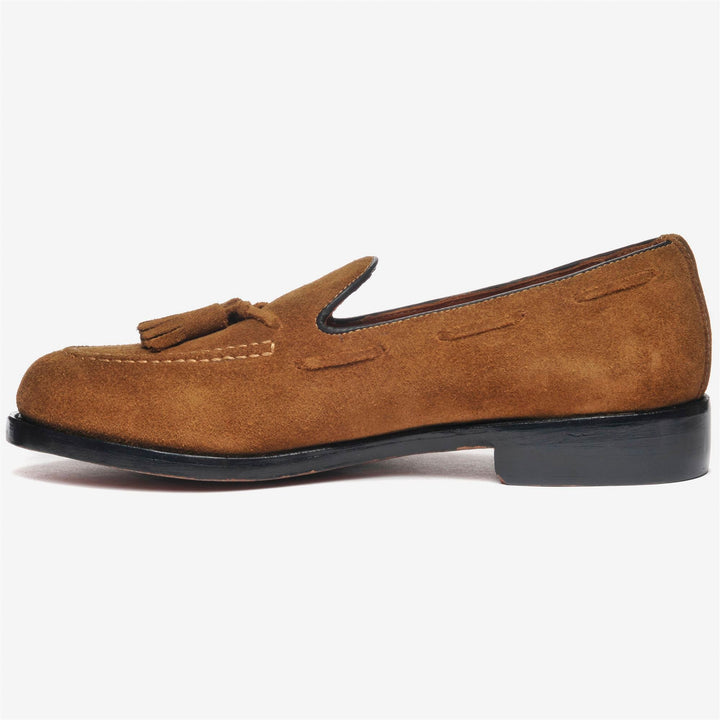 Mocassins à enfiler marron cognac pour homme avec tige en cuir 3