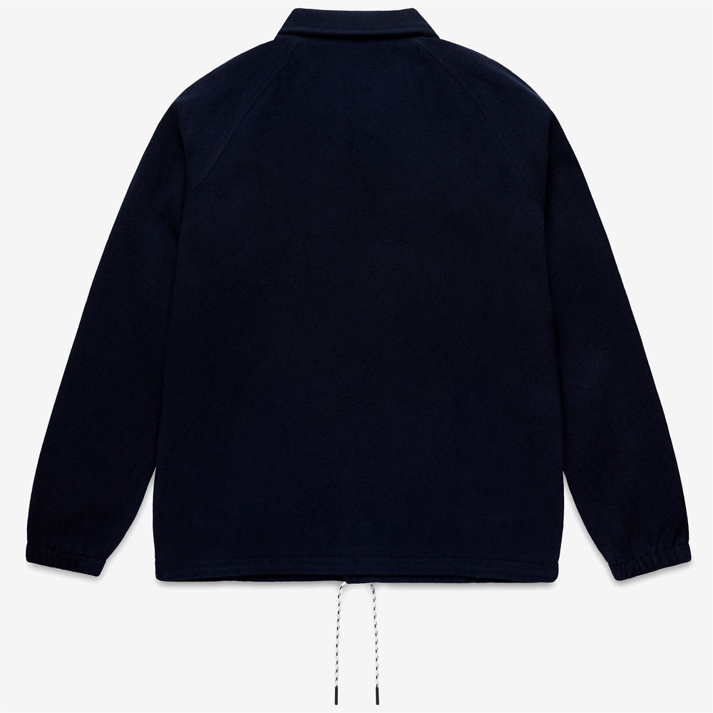 Dark blue Unisex Mid-Length Baseball Inspired Wool Jacket 02
