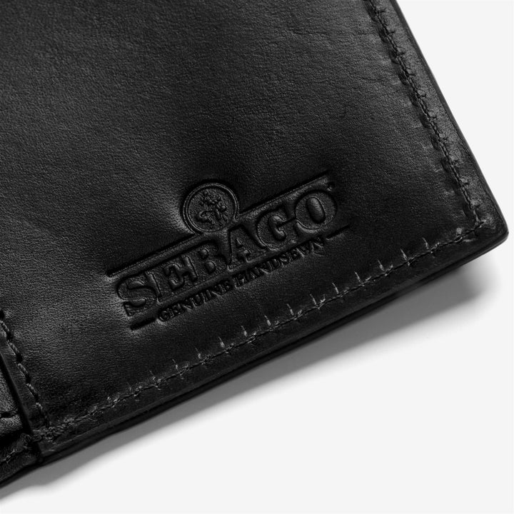 Black Unisex Leather Wallet with Classic Construction 3