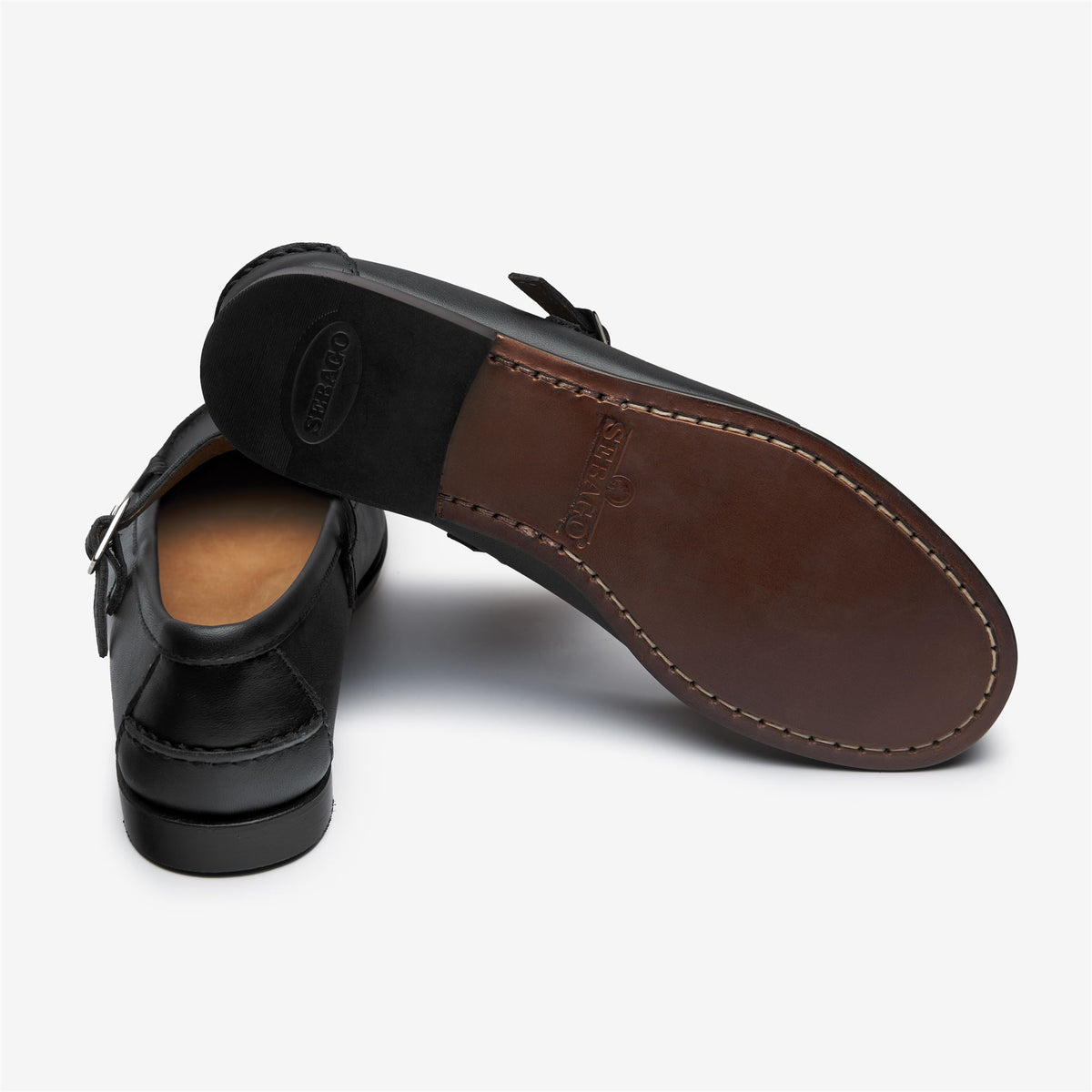 Black Women's Leather Ballet Flat