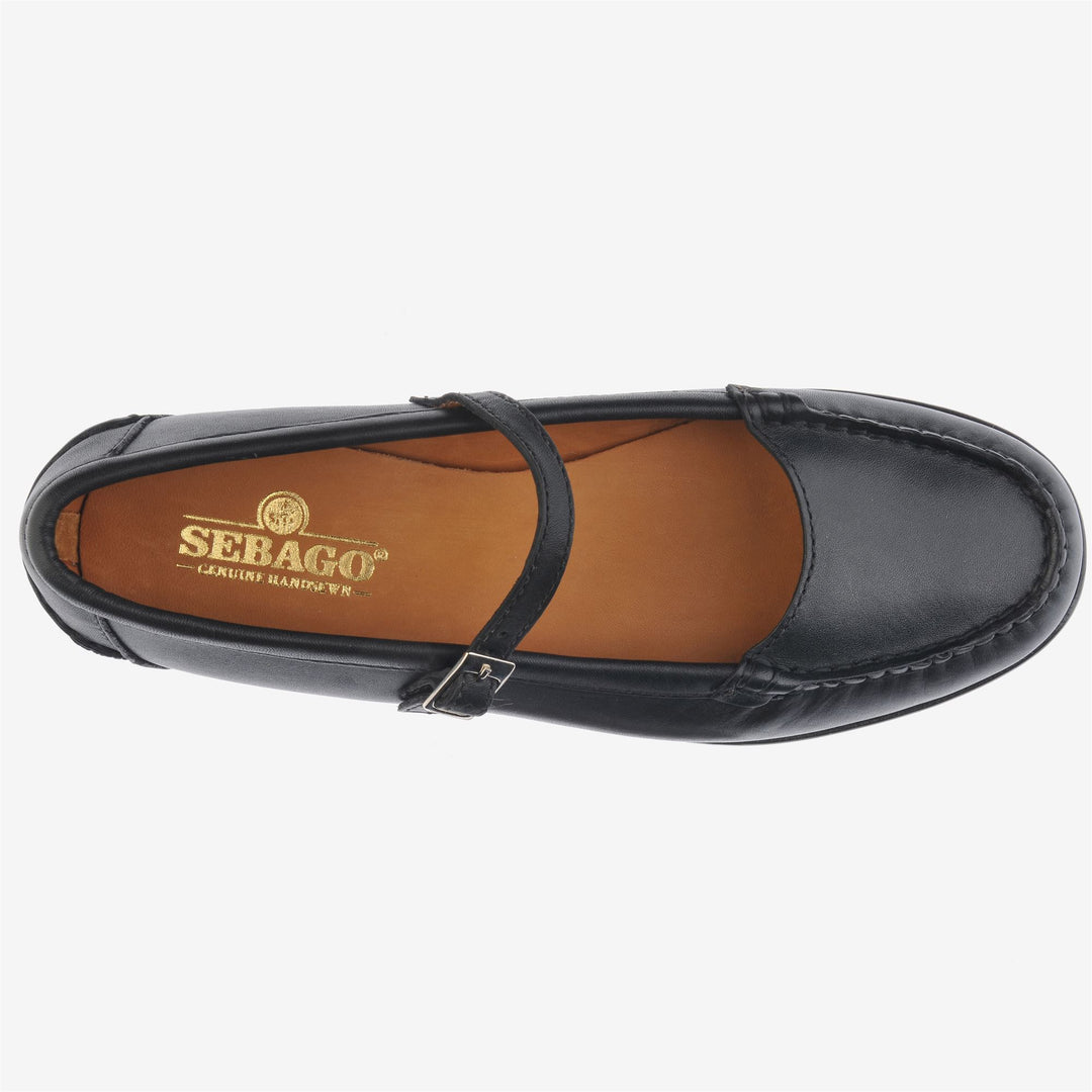 Black Women's Casual Leather Moccasin Ballet Flats main