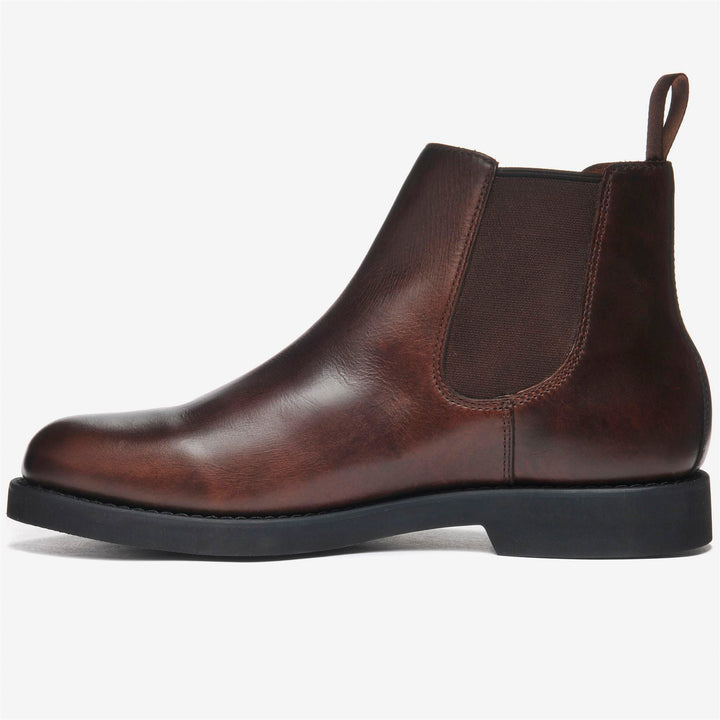 Bottines Chelsea en cuir marron foncé pour homme, idéales pour le travail 3