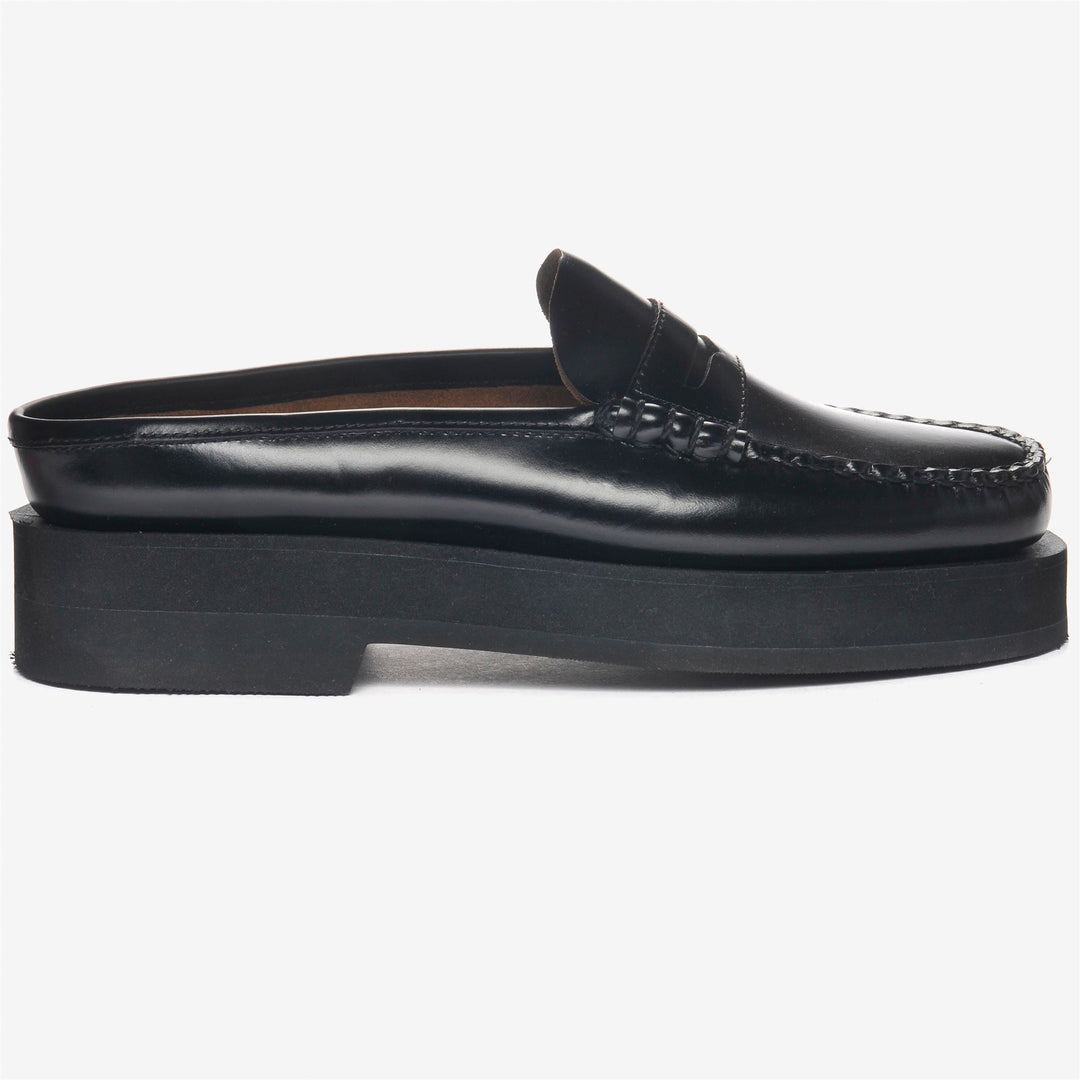 Mocassini Moda Donna Neri Slip-On con Piattaforma Confortevole 01