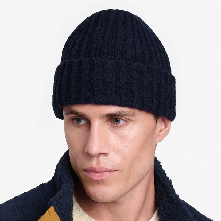Dark blue Unisex Wool Beanie Hat for Winter Wear 4