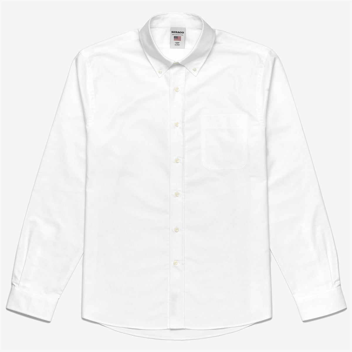White Men's Cotton Oxford Shirt