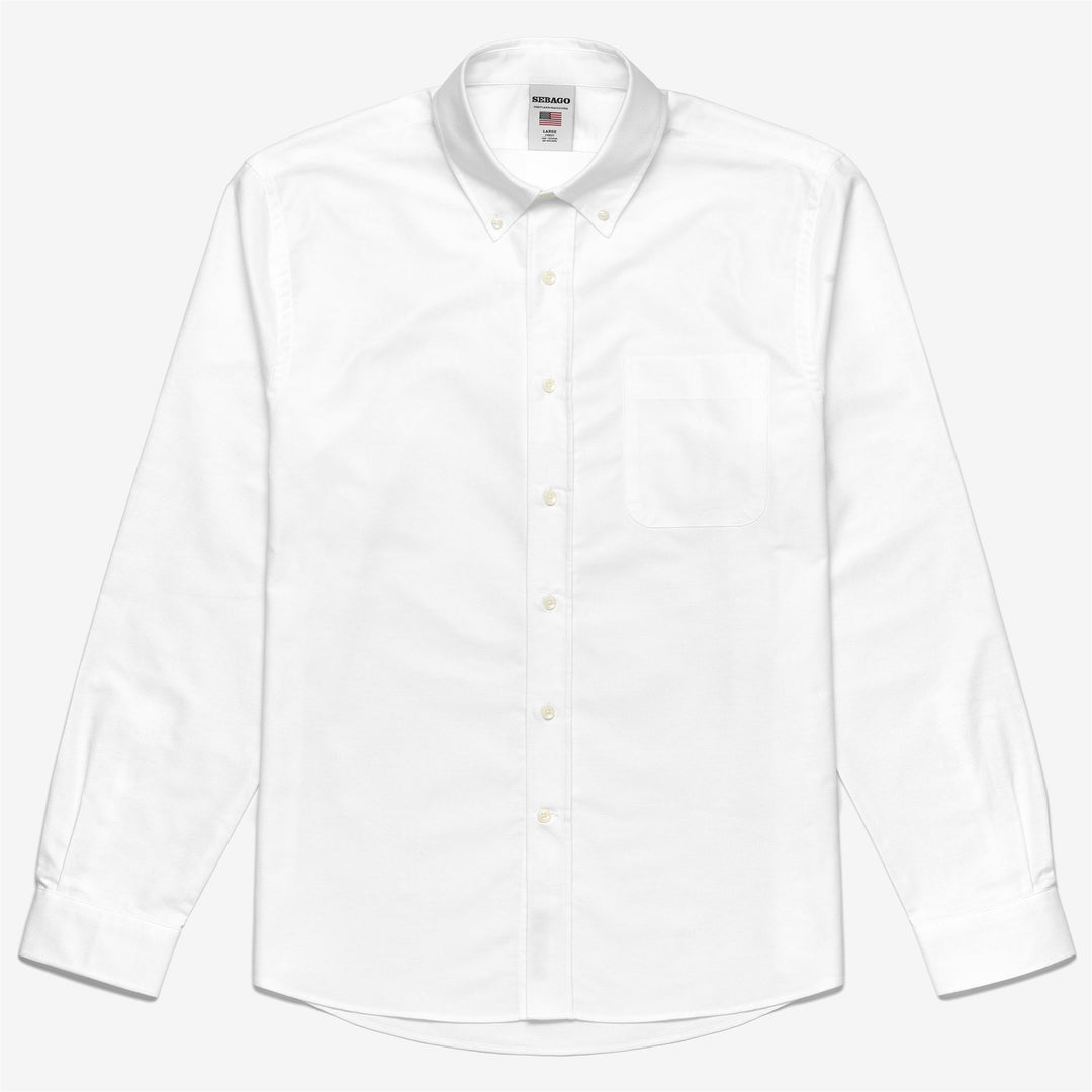 Grey White Men's Cotton Button-Down Yachting Shirt 01