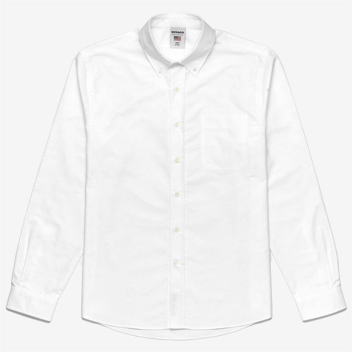 Grey White Men's Cotton Button-Down Yachting Shirt 1