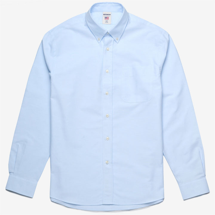 Camisa náutica azul celeste con botones para hombre en algodón 1