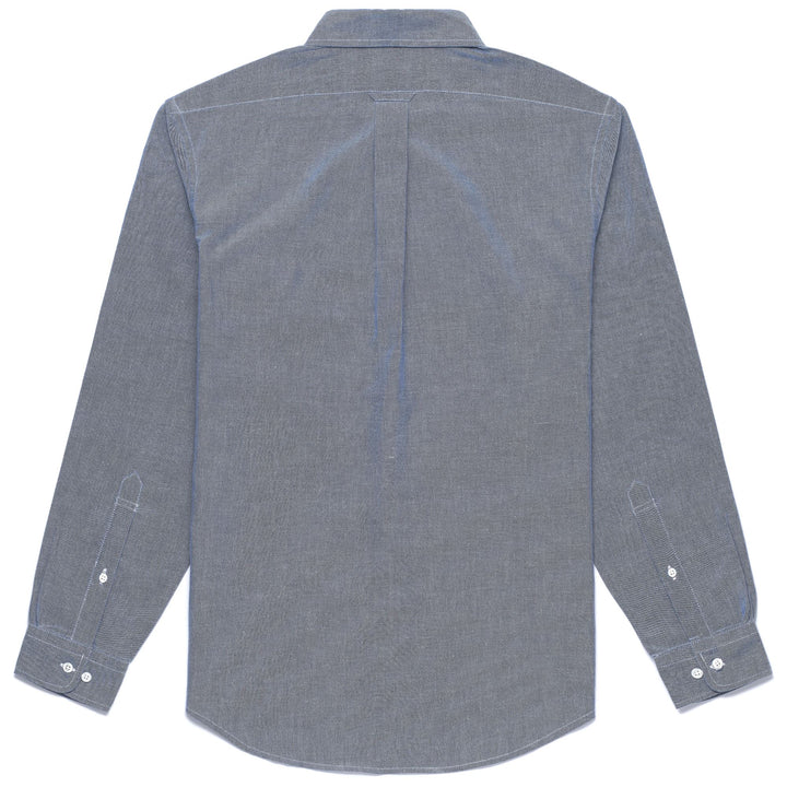 Azure Blue Men's Button-Down Yachting Shirt in Cotton 2