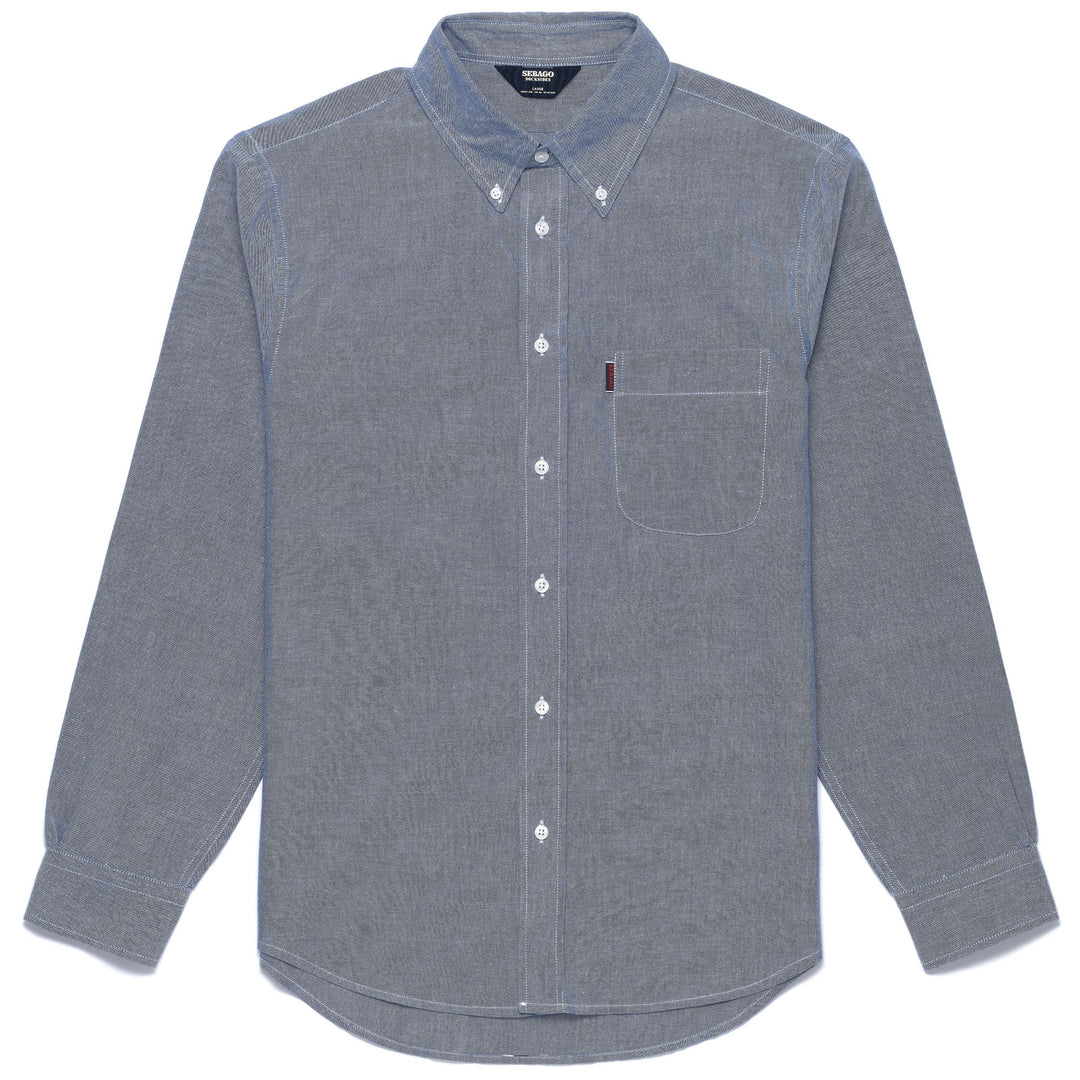 Camisa náutica azul celeste con botones para hombre en algodón 01