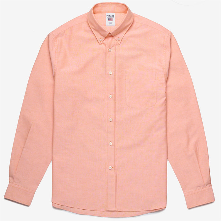 Orange Men's Yachting Button-Down Cotton Shirt 1