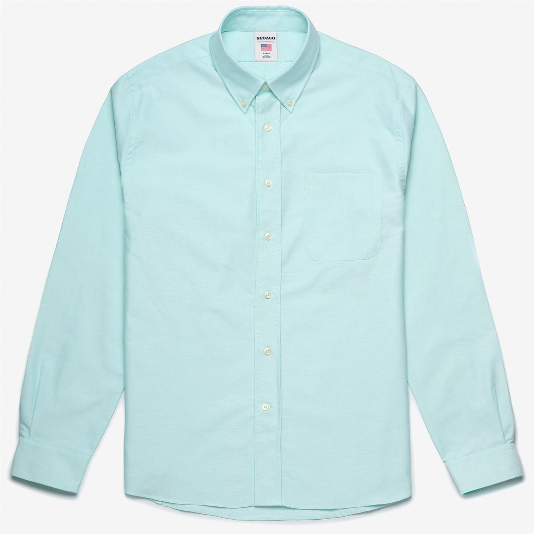 Dusty Green Men's Button-Down Yachting Shirt in Cotton main