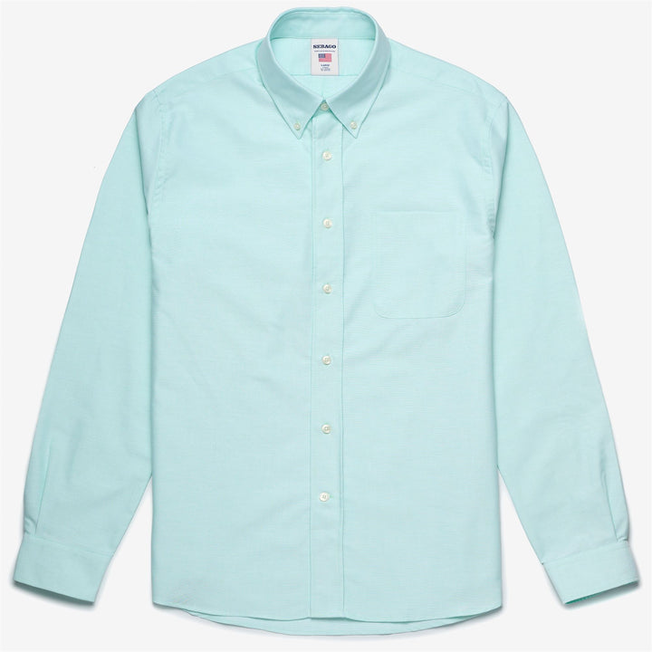 Dusty Green Men's Button-Down Yachting Shirt in Cotton 1