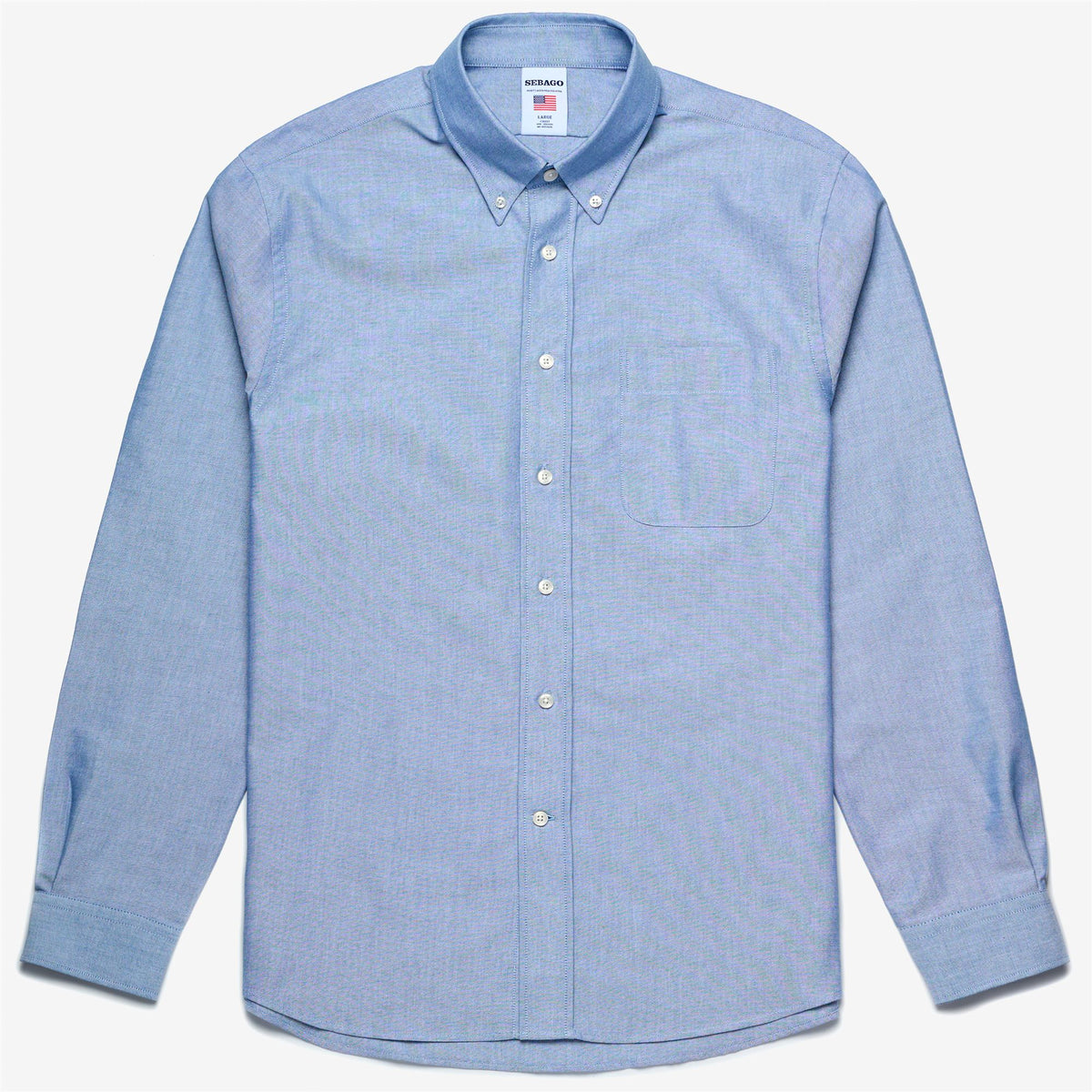 Blue Men's Cotton Oxford Shirt