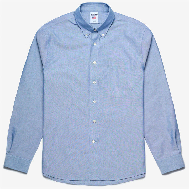 Blaues Yachting Button-Down-Baumwollhemd für Herren 1