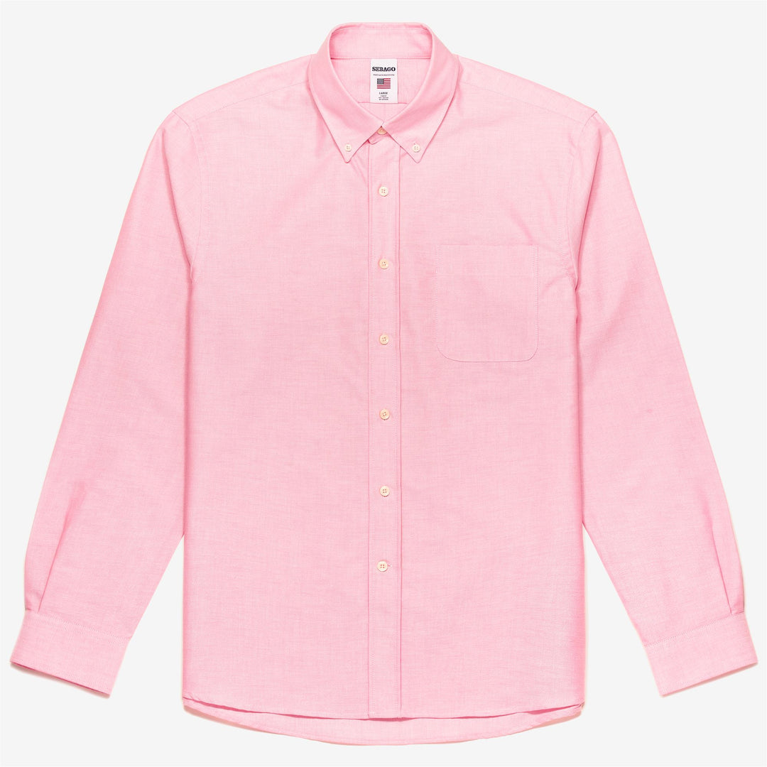 Chemise boutonnée en coton rose pâle pour homme, motif yachting 01