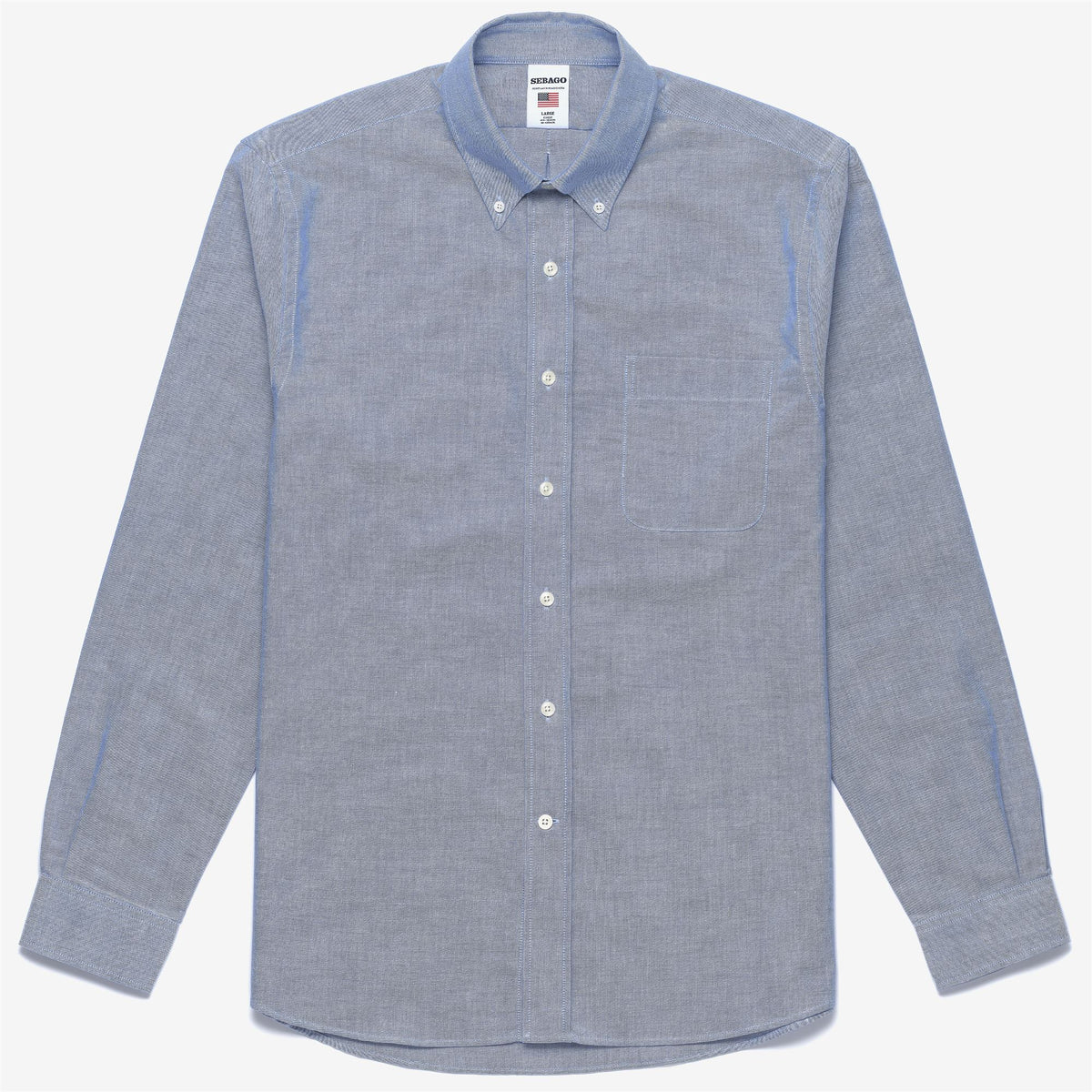 Blue Men's Cotton Oxford Shirt