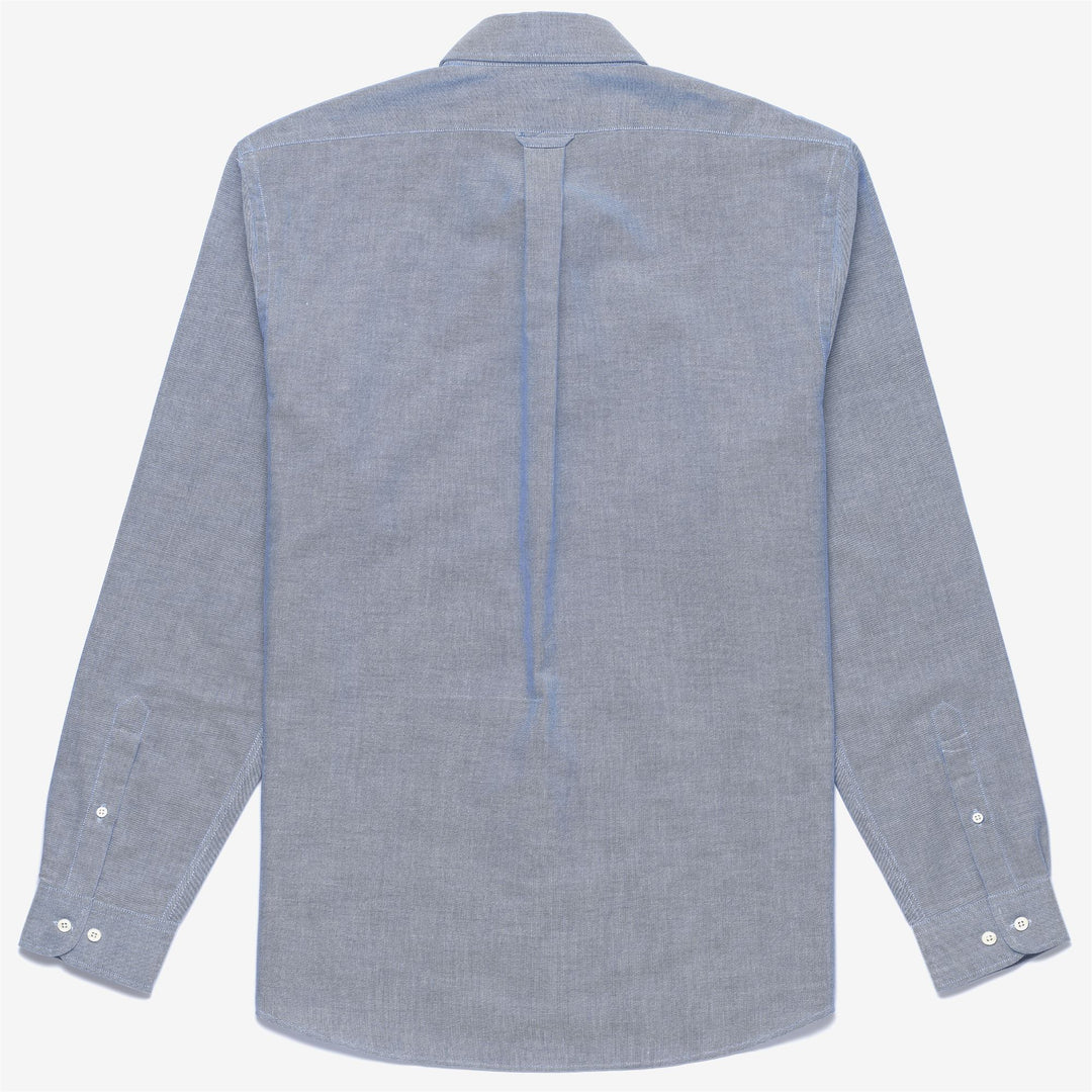 Blue Men's Button-Down Yachting Shirt in Cotton main