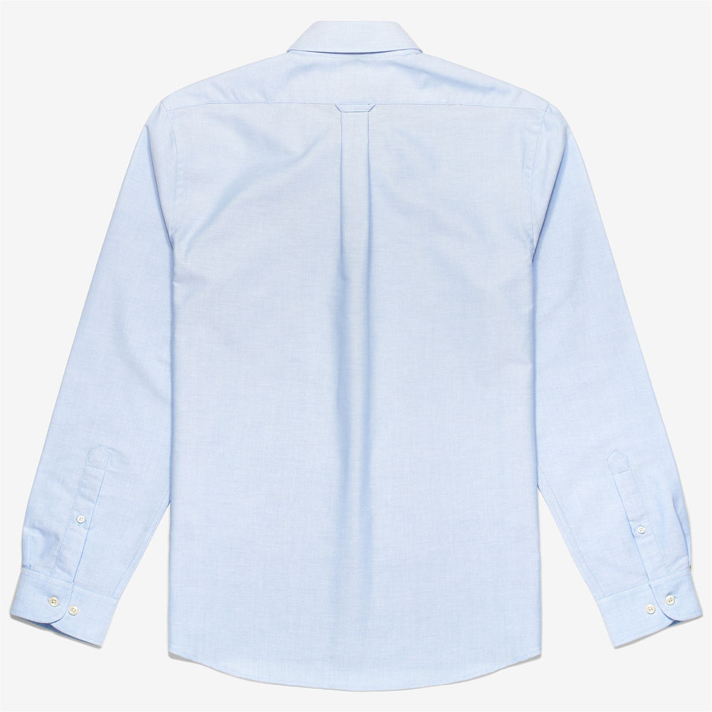 Azure Blue Men's Button-Down Yachting Shirt in Cotton 02