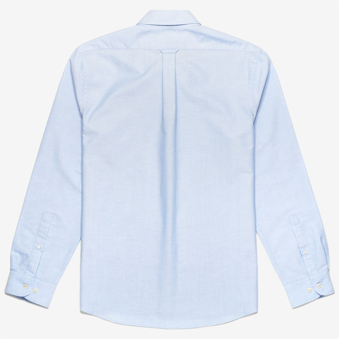 Azure Blue Men's Button-Down Yachting Shirt in Cotton main