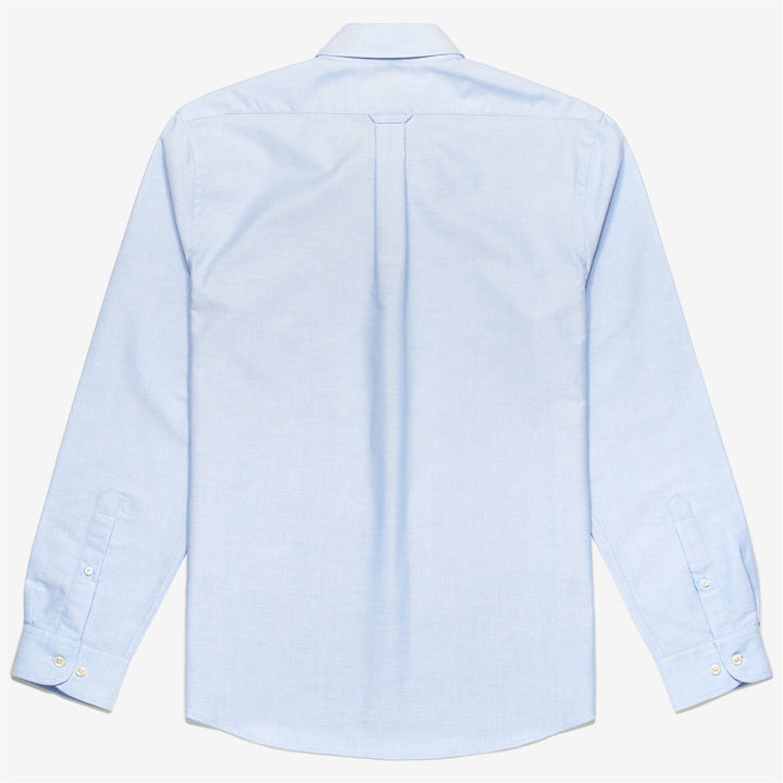 Azure Blue Men's Button-Down Yachting Shirt in Cotton 2