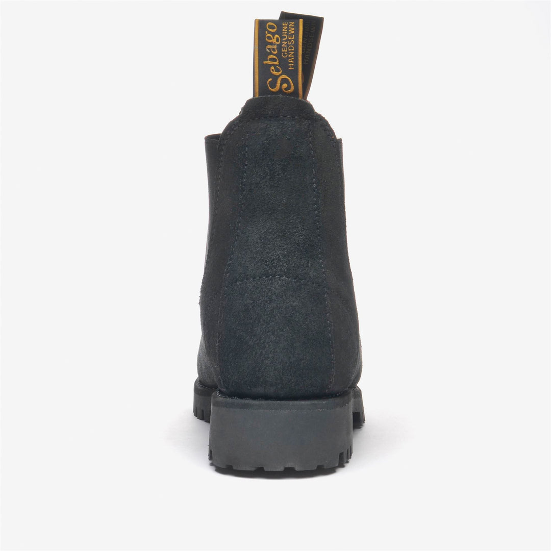 Bottines en daim noir pour femme, pour les loisirs, avec semelle en caoutchouc main