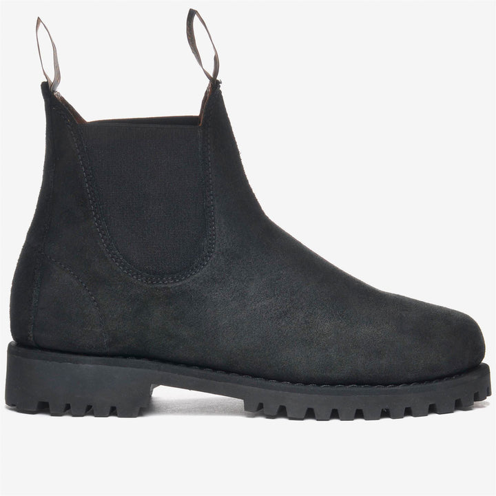 Black Women's Suede Ankle Boots for Leisure with Rubber Sole 1