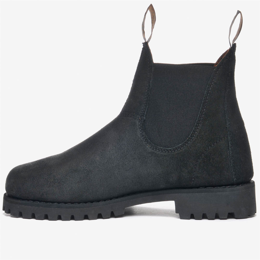 Bottines en daim noir pour femme, pour les loisirs, avec semelle en caoutchouc main