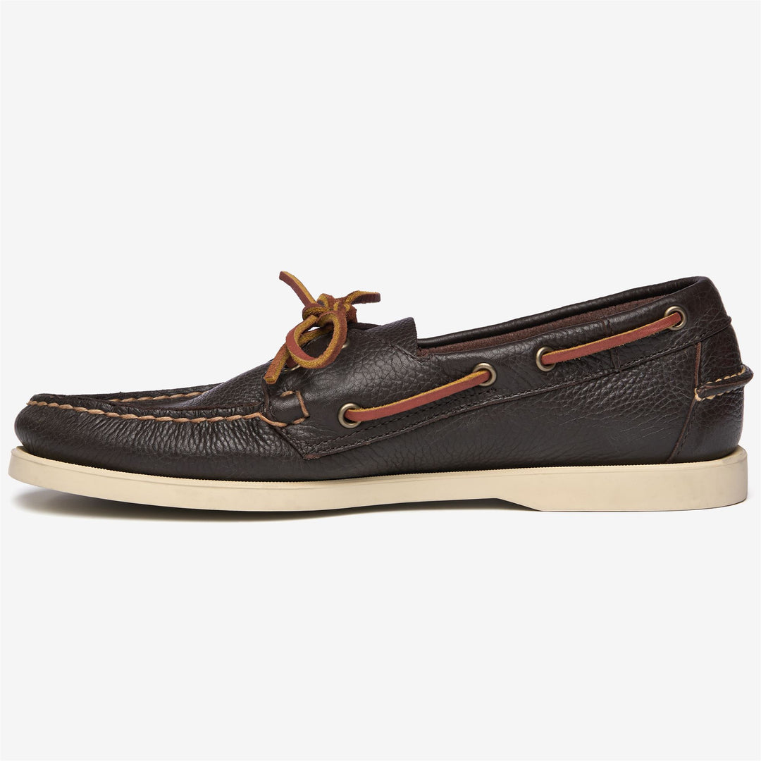 Dunkelbraune Herren-Leder-Yachting-Mokassins Docksides mit rutschfester Sohle main