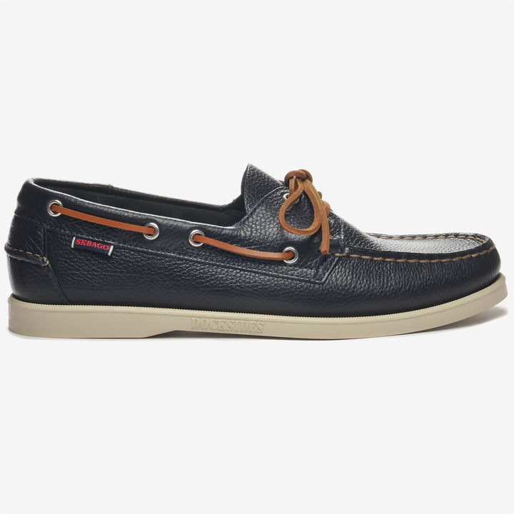 Marineblaue Herren Leder Yachting Mokassins Docksides Schuhe 1