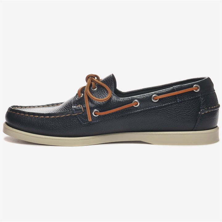 Marineblaue Herren Leder Yachting Mokassins Docksides Schuhe 3
