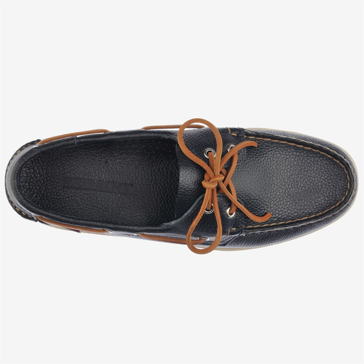 Marineblaue Herren Leder Yachting Mokassins Docksides Schuhe 4