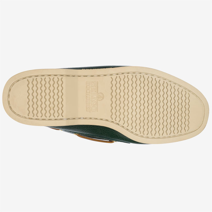 Mocassini Docksides in Pelle Verde Cacciatore Uomo 2