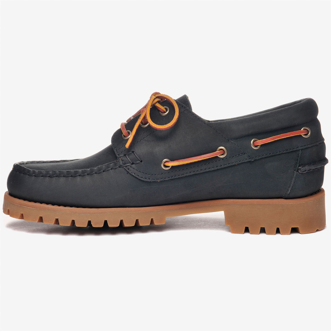Black Men's Leather Moccasin Footwear for Leisure main