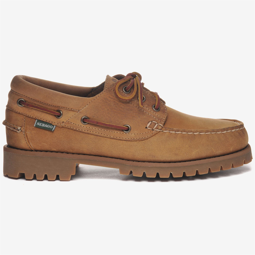 Tan brown Men's Leather Moccasin for Leisure with Traction Sole 01