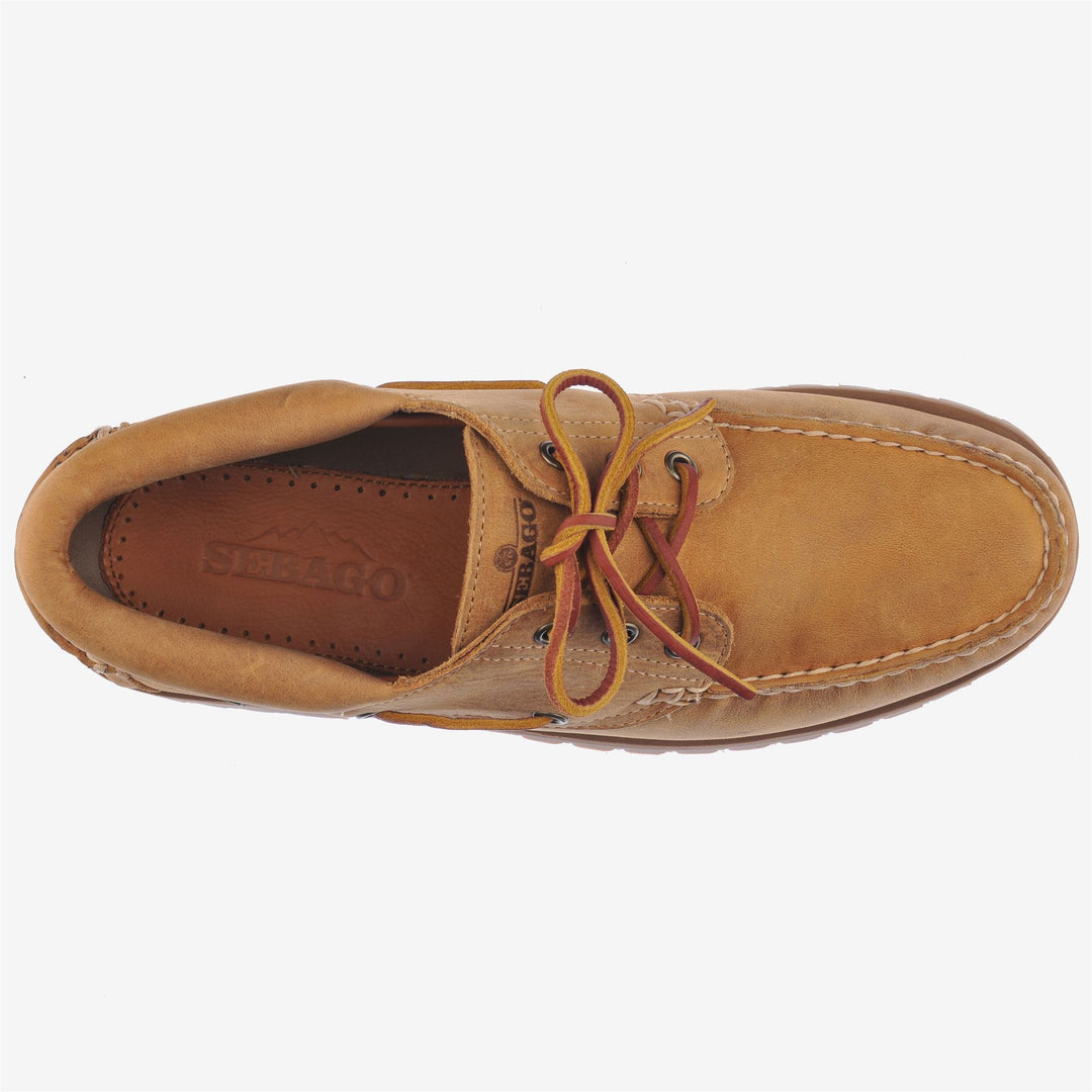 Tan brown Men's Leather Moccasin for Leisure with Traction Sole main