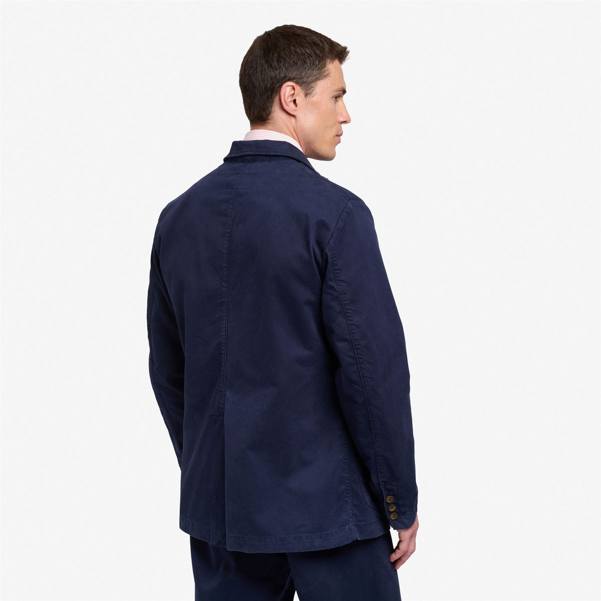 Blue Unisex Cotton Twill Dress