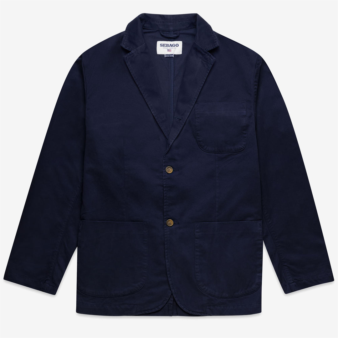 Marine Blue Unisex Casual Cotton Jacket for Leisure Wear 01