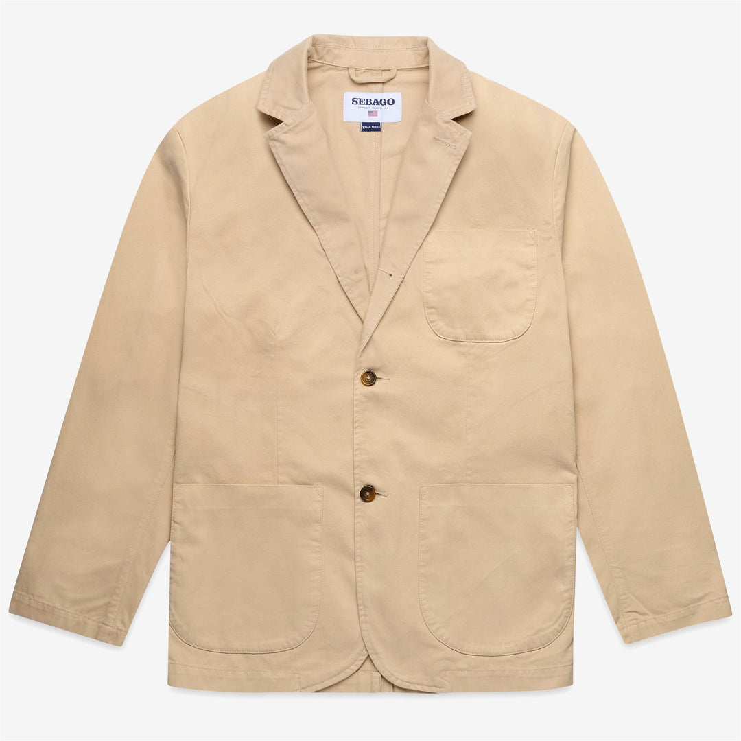 Beige Yellow Unisex Casual Cotton Jacket for Leisure Wear 01