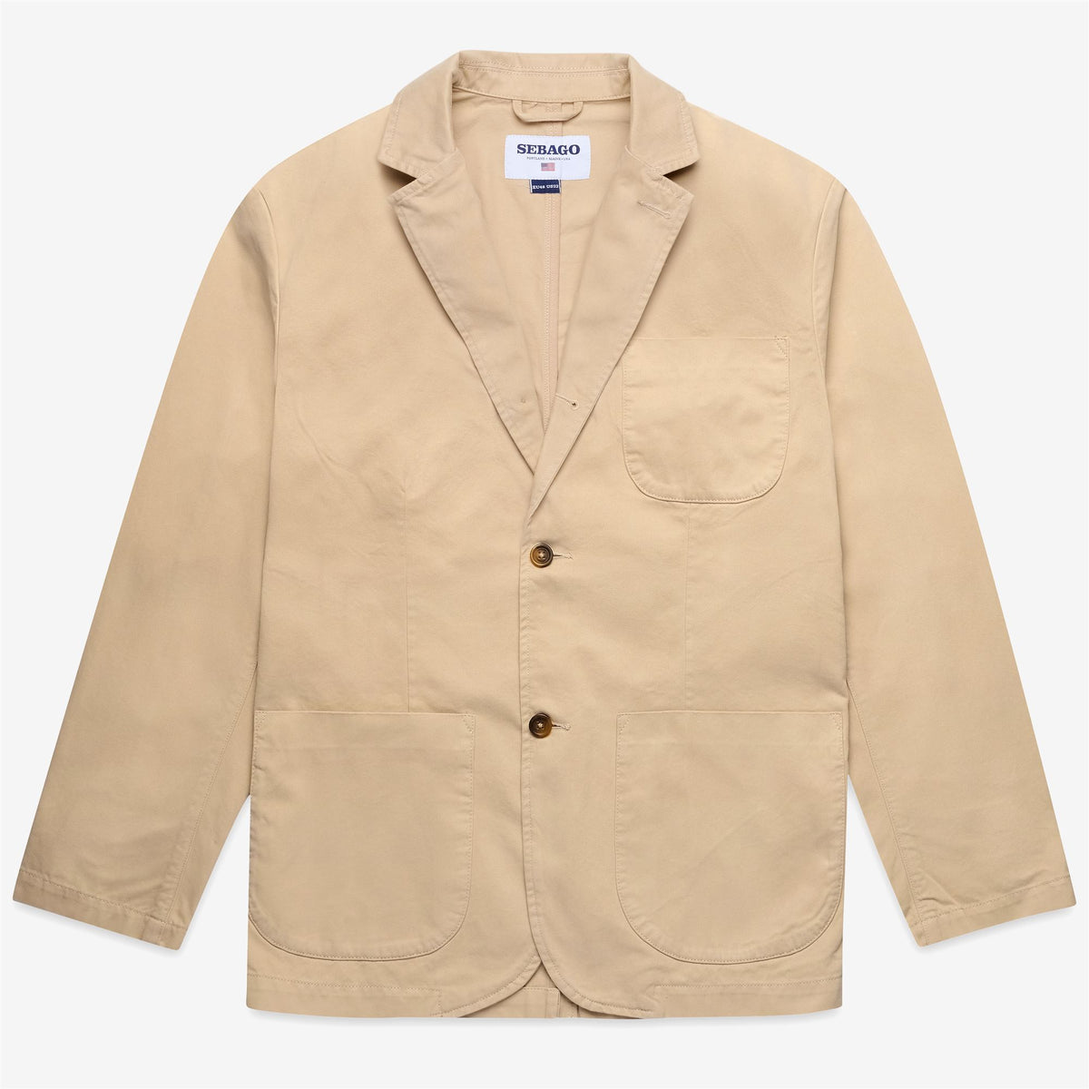 Beige Unisex Cotton Twill Dress