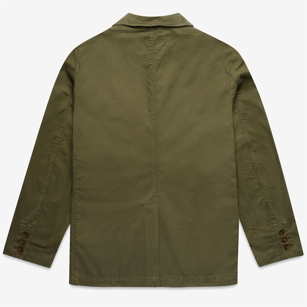 Brown green Unisex Casual Cotton Jacket for Leisure Wear 02