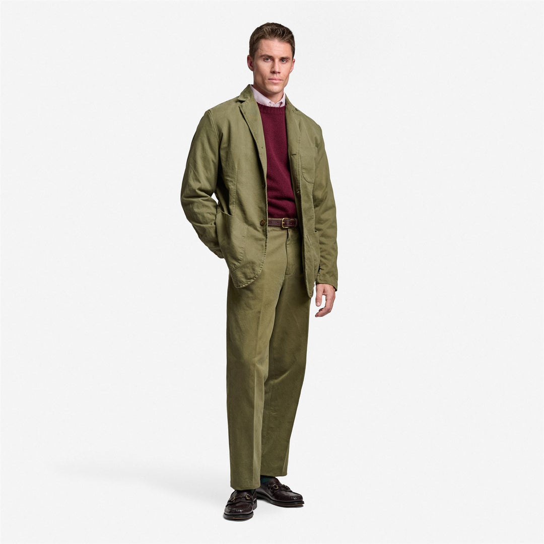 Veste décontractée unisexe en coton marron vert pour les loisirs main