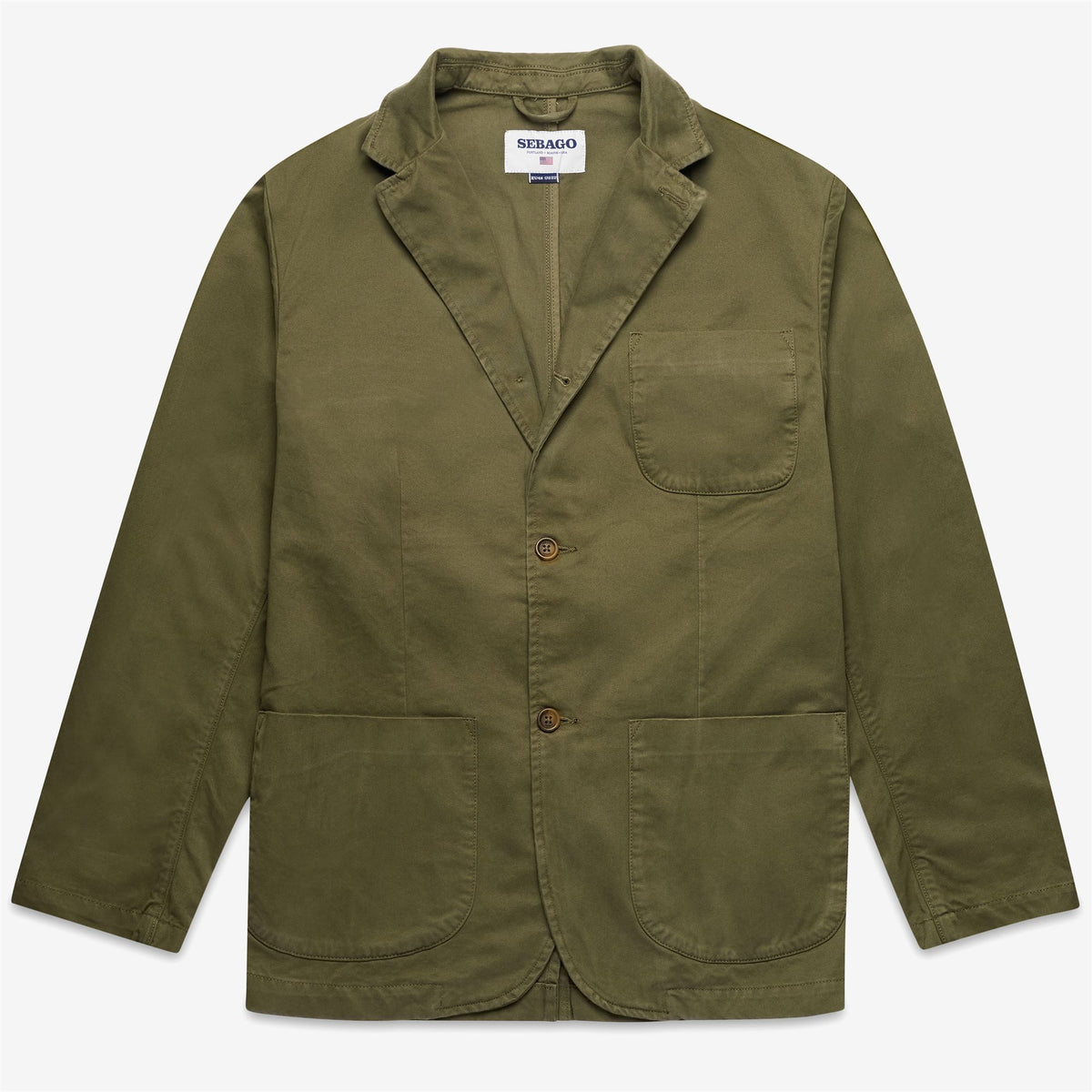 Green Unisex Cotton Twill Dress