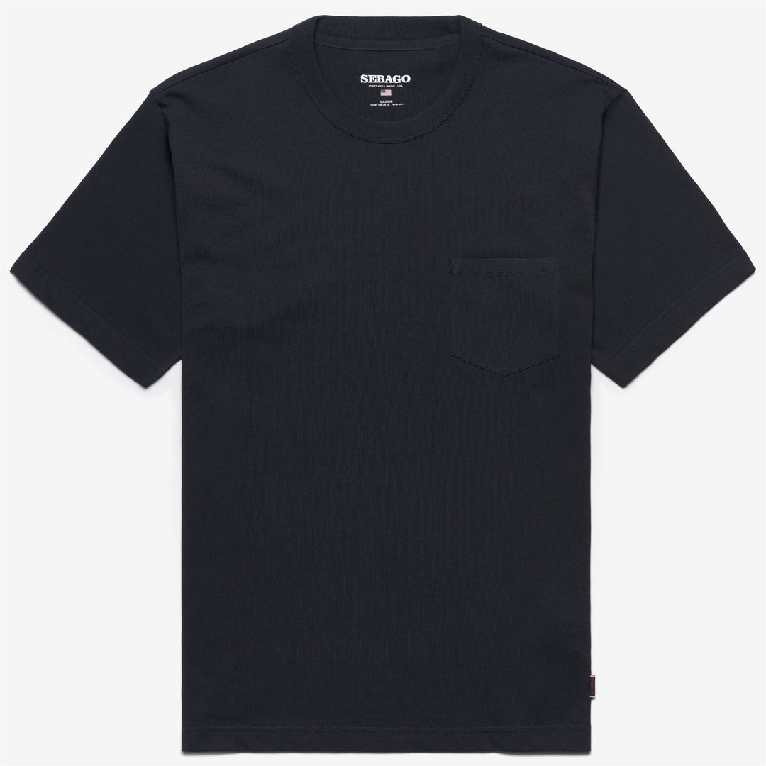 Marine Blue Unisex Yachting T-Shirt with Pocket and Ribbed Neck 01