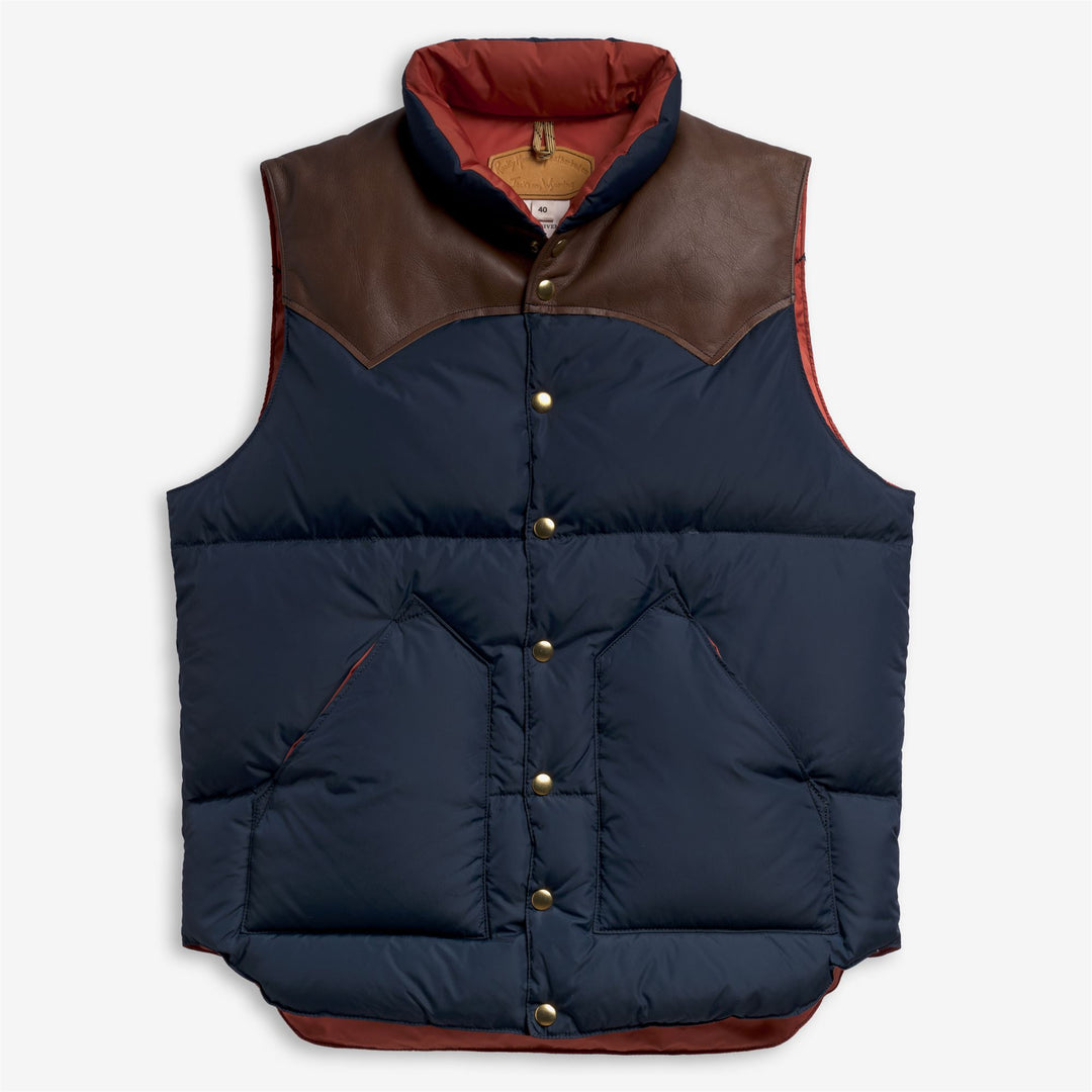 DOWN VEST - Jackets - Vest - Unisex - DK NAVY-ORANGE BRICK 01