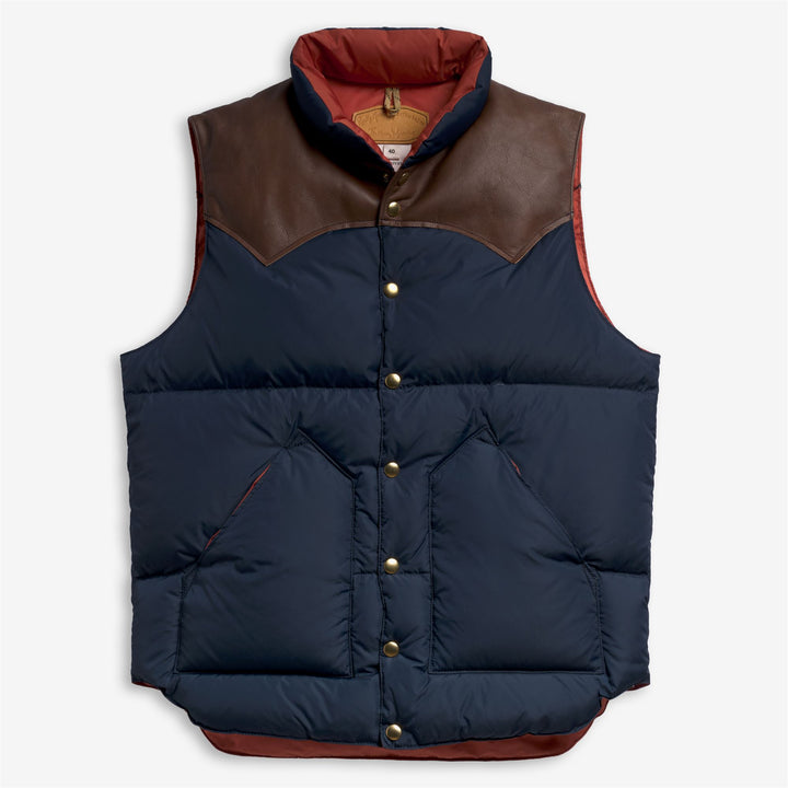 DOWN VEST - Jackets - Vest - Unisex - DK NAVY-ORANGE BRICK 1