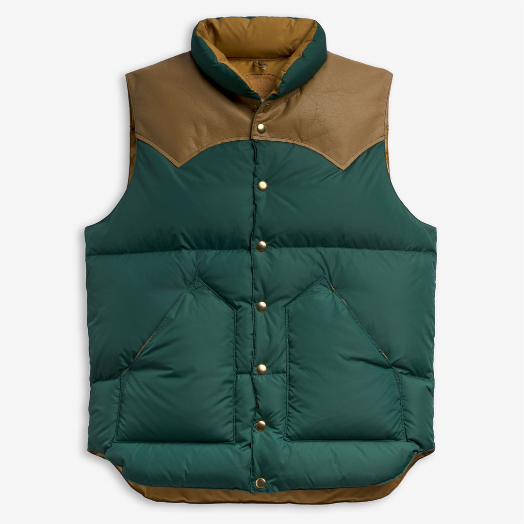 DOWN VEST - Jackets - Vest - Unisex - PINE GREEN- MASTARD YELLOW 01