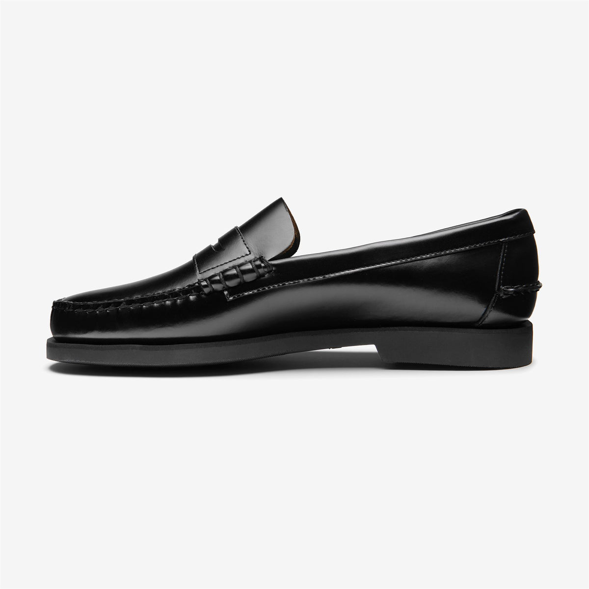 Black Men's Leather Slip-On Loafer