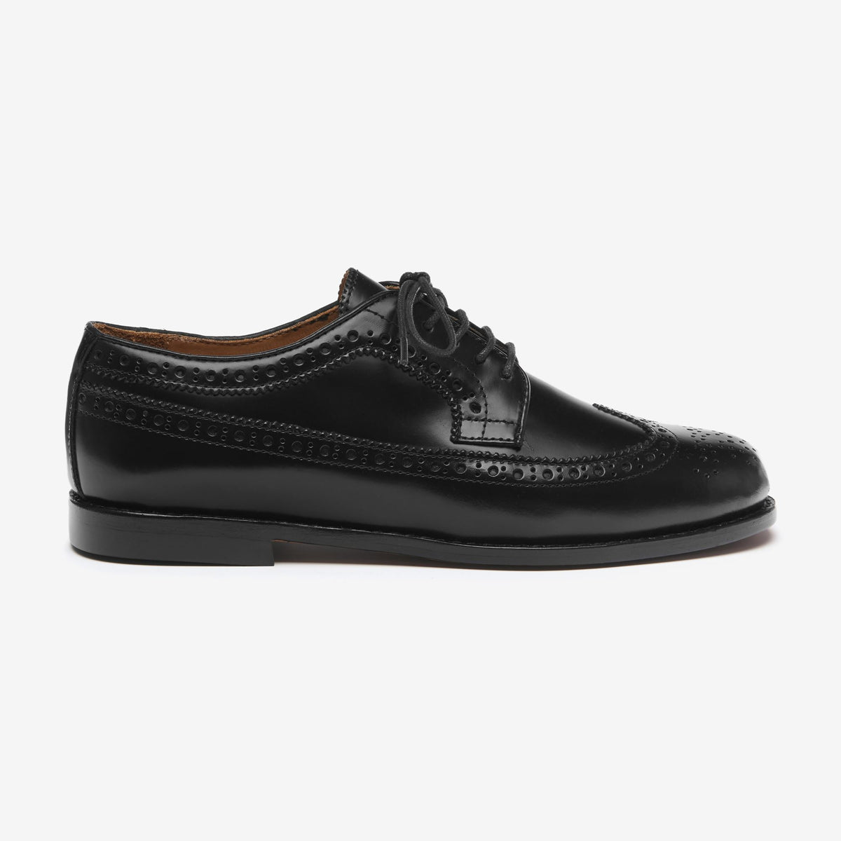 Black Women's Leather Lace-Up Shoe