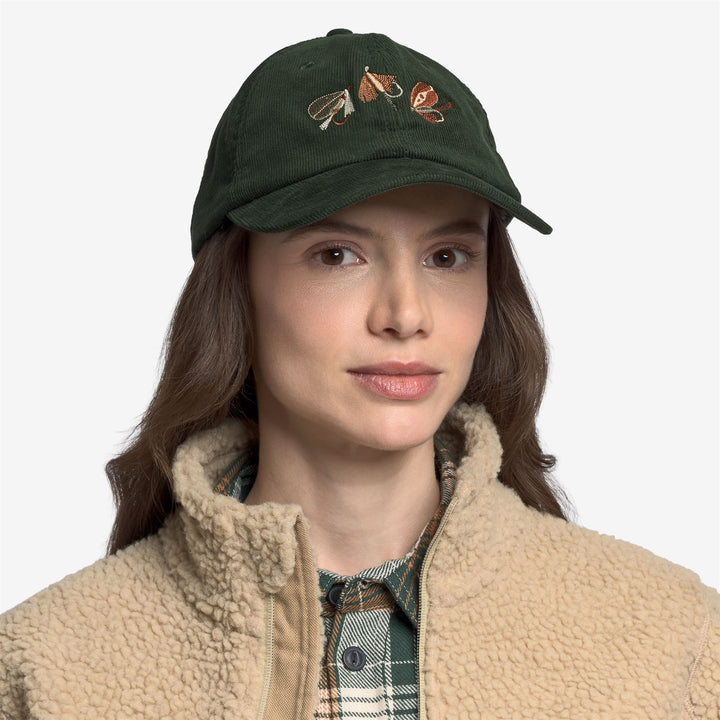 Olivgrüne Unisex-Baseballkappe aus Cord für die Freizeit 4